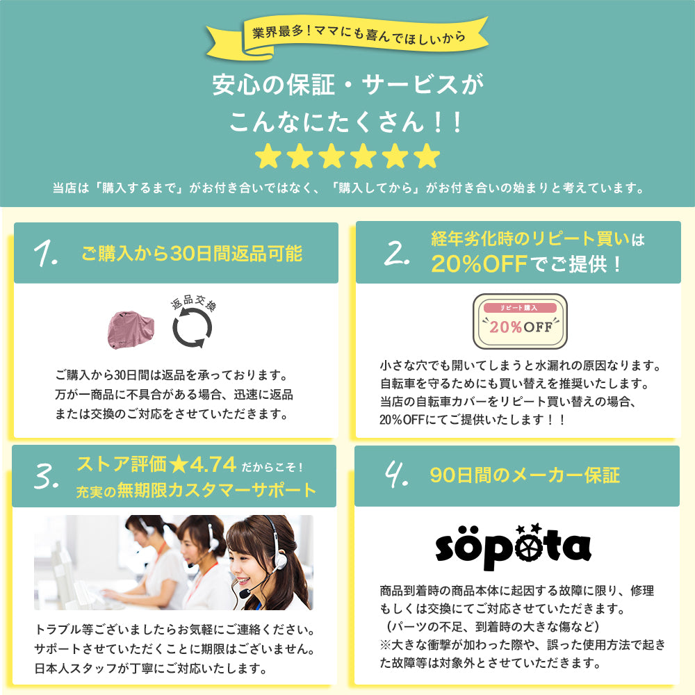 söpöta 自転車カバー 防水 厚手 破れにくい ファスナーなしタイプ 210D SOP-CO
