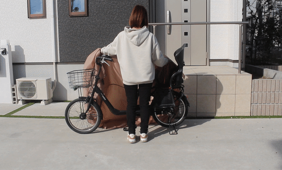 söpöta 自転車カバー 子供乗せ 防水 厚手 ファスナーありタイプ 250D SOP-MCO