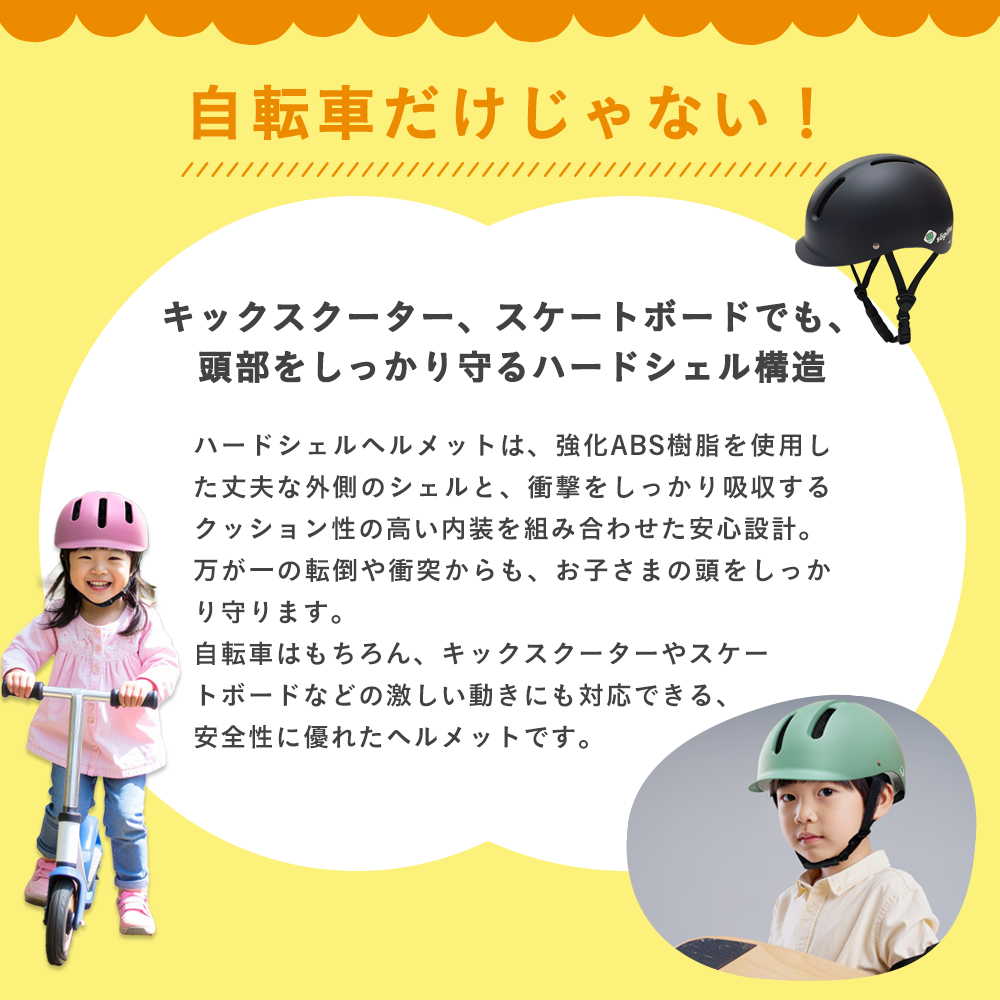 【SG規格】【無料返品交換】söpöta 自転車 ヘルメット ハードシェル 子供 Sサイズ 49-54cm / 3～8歳 Mサイズ 52-57cm / SOP-HCH