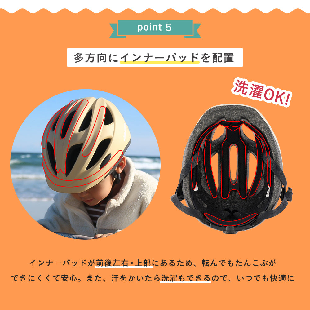 söpöta 親子で被れる 自転車 ヘルメット XXS / 1～2歳  XS / 3～6歳  S・M / 6歳以上 SOP-CH